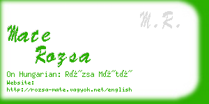 mate rozsa business card