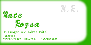 mate rozsa business card